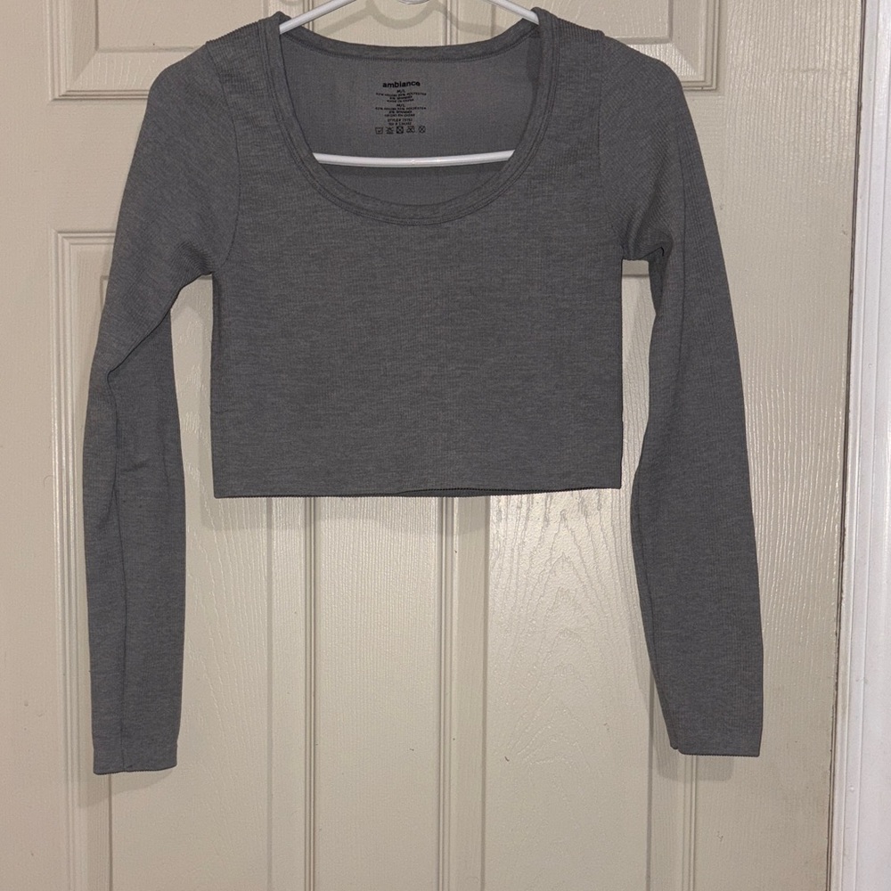Amazon Essentials Charcoal Long Sleeve Bodysuit